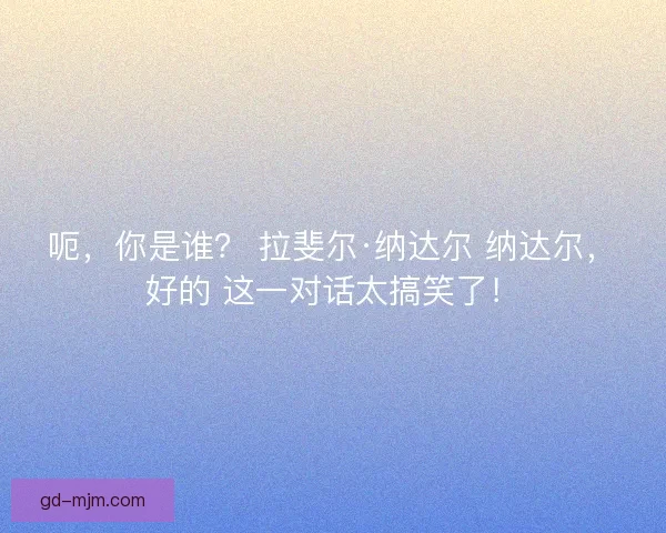 呃，你是谁？ 拉斐尔·纳达尔 纳达尔，好的 这一对话太搞笑了！
